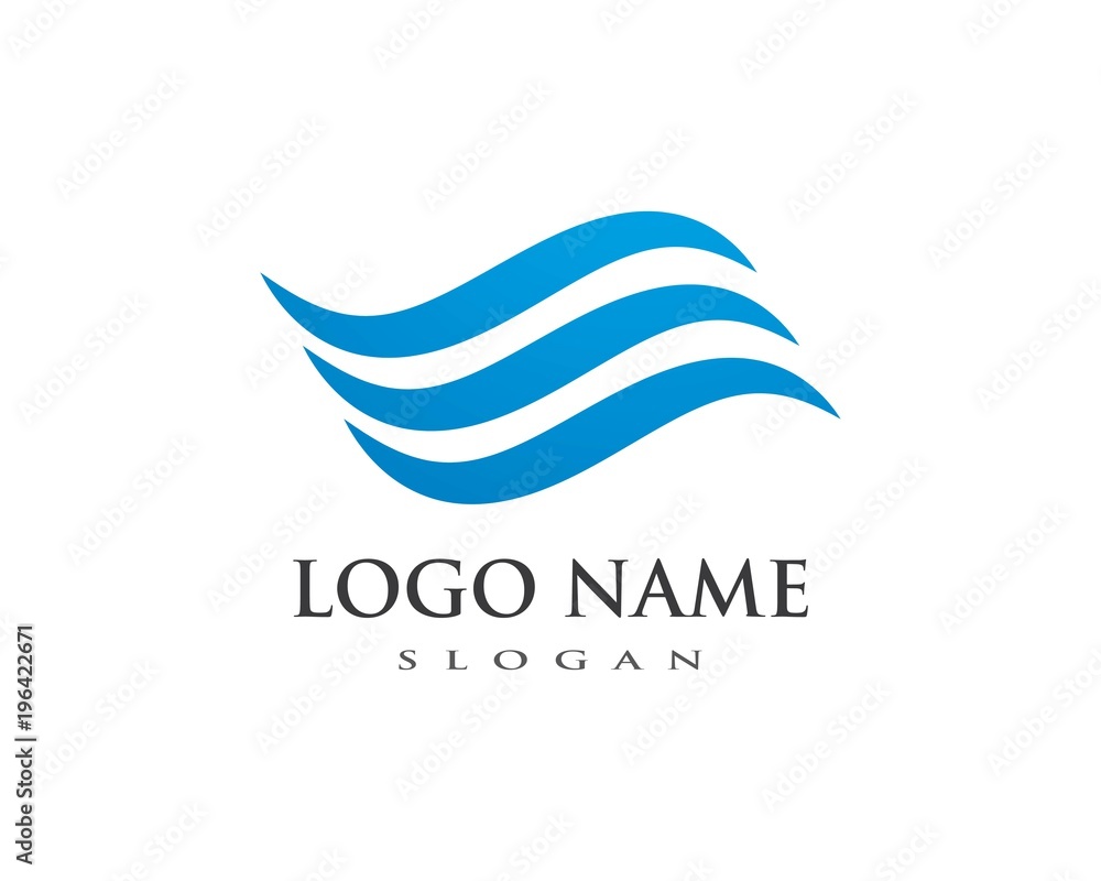Water Wave symbol and icon Logo Template Water Wave symbol and icon Logo Template