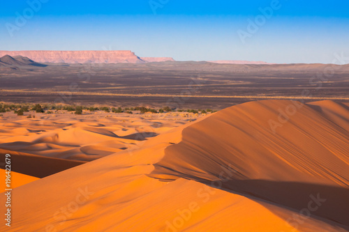 Desert dune at Erg Chebbi near Merzouga in Morocco.