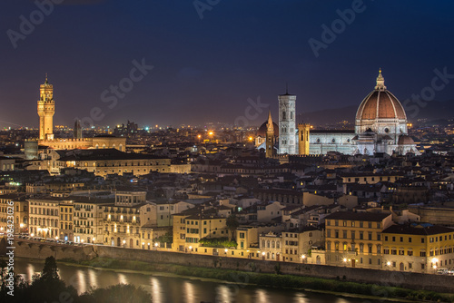 Scenic view on Florence, Tuscany in dusk