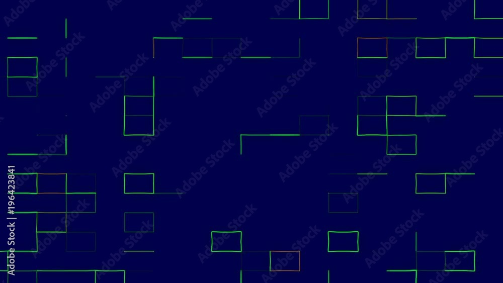 Blue animated background screen saver slowly flashing and glowing squares computer renderer Blue animated background screen saver slowly flashing and glowing squares computer renderer
