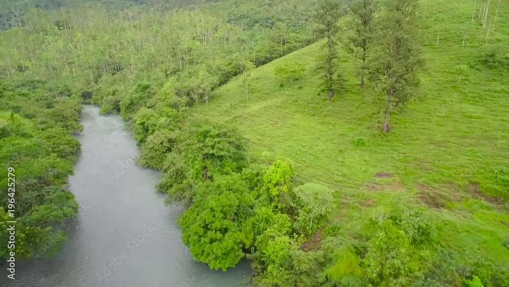 An aerial over the semuc champey river in Guatemala. An aerial over the semuc champey river in Guatemala.