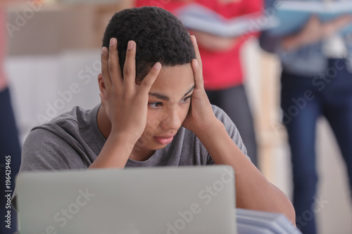 African American teenage bo...