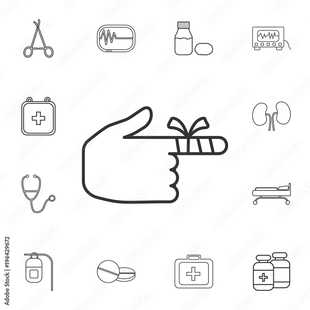 Fotografie Injured finger icon