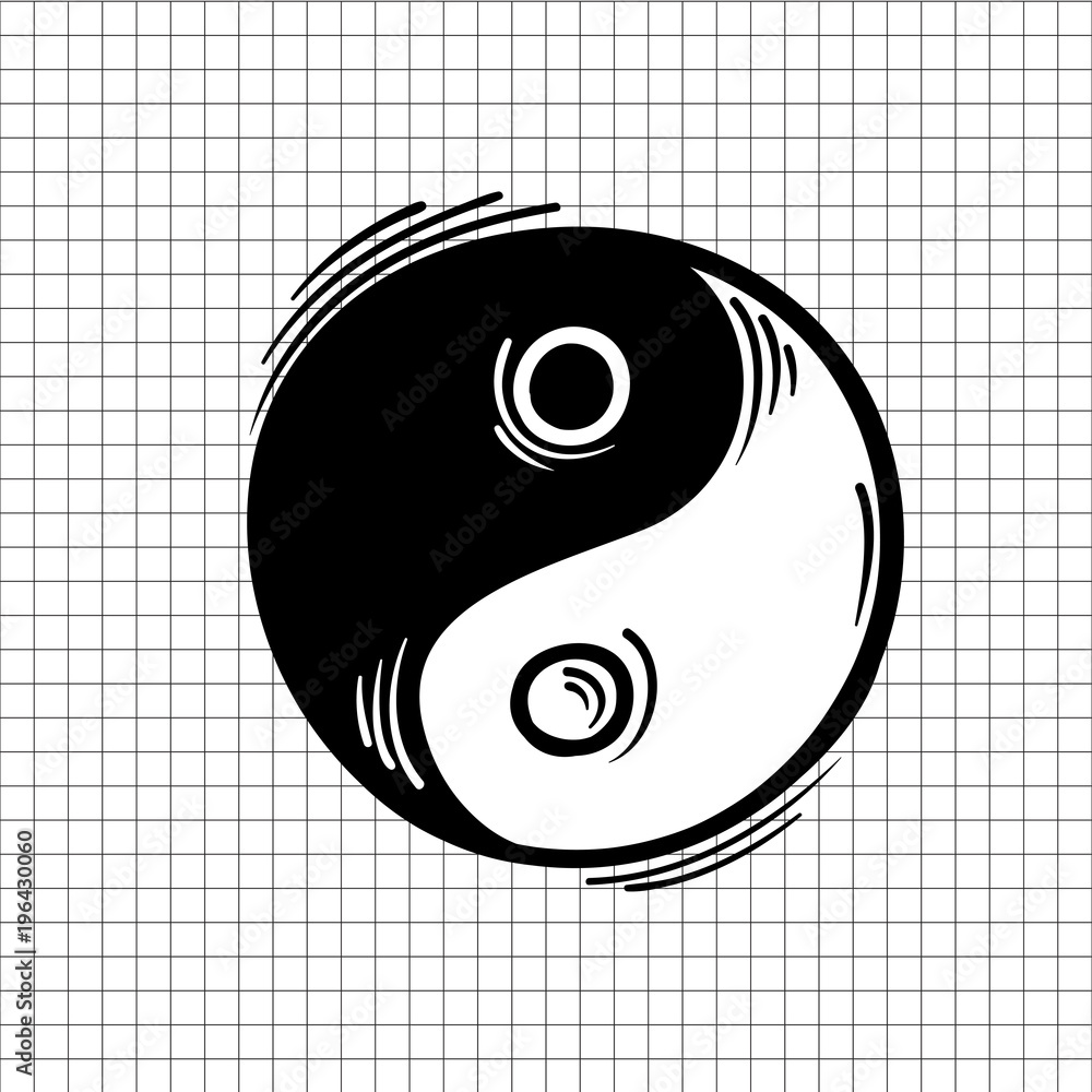 Illustration of yin and yang Illustration of yin and yang