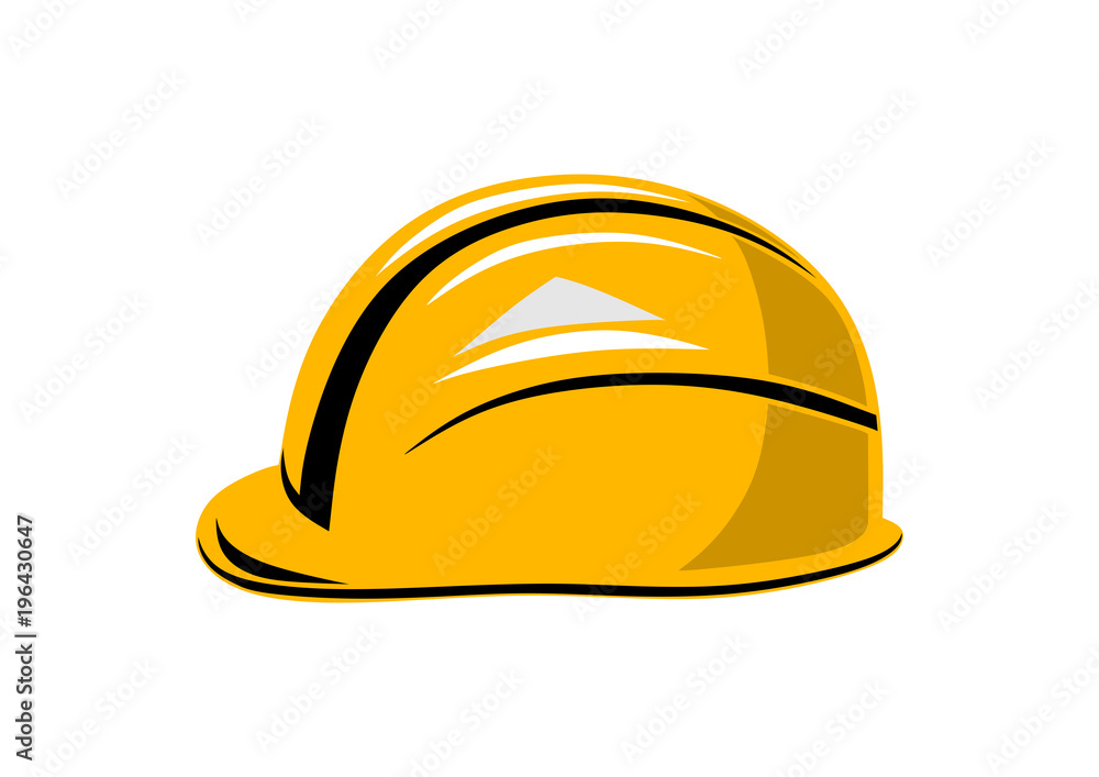 Working yellow helmet (isolated image) protection and safety at work Working yellow helmet (isolated image) protection and safety at work