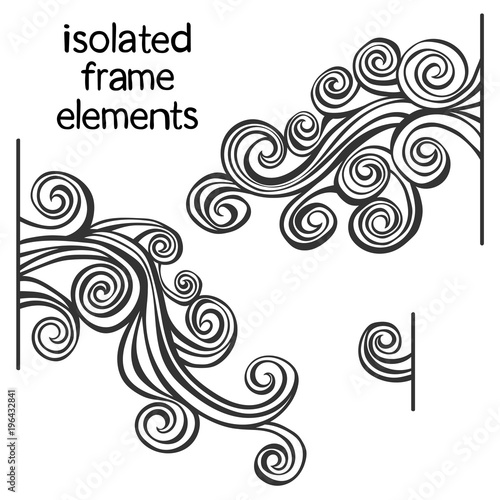 Isolated frame elements. Line - wave.