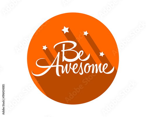 be awesome typography typeface typeset logotype alphabet text script image vector icon