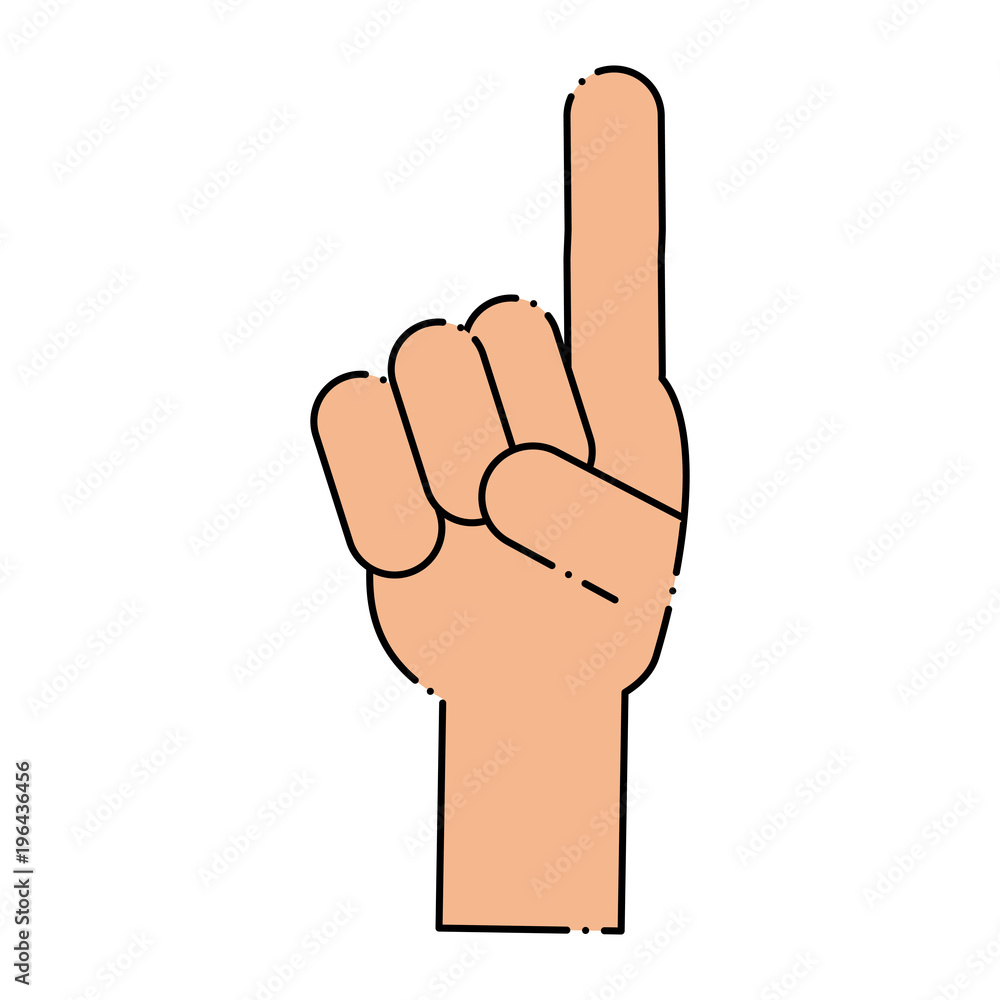 hand pointing up icon over white background, colorful design. vector illustration hand pointing up icon over white background, colorful design. vector illustration