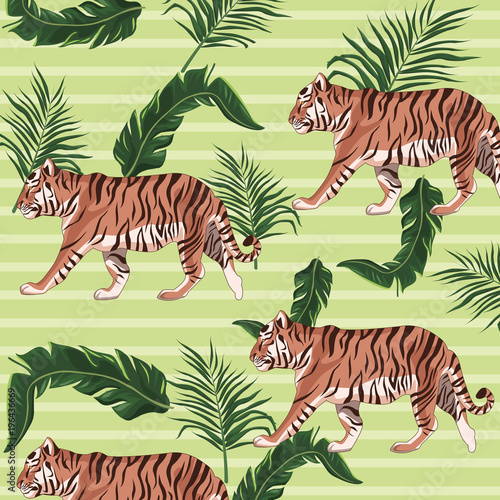 Tiger drawing pattern background vector illustration graphic design
