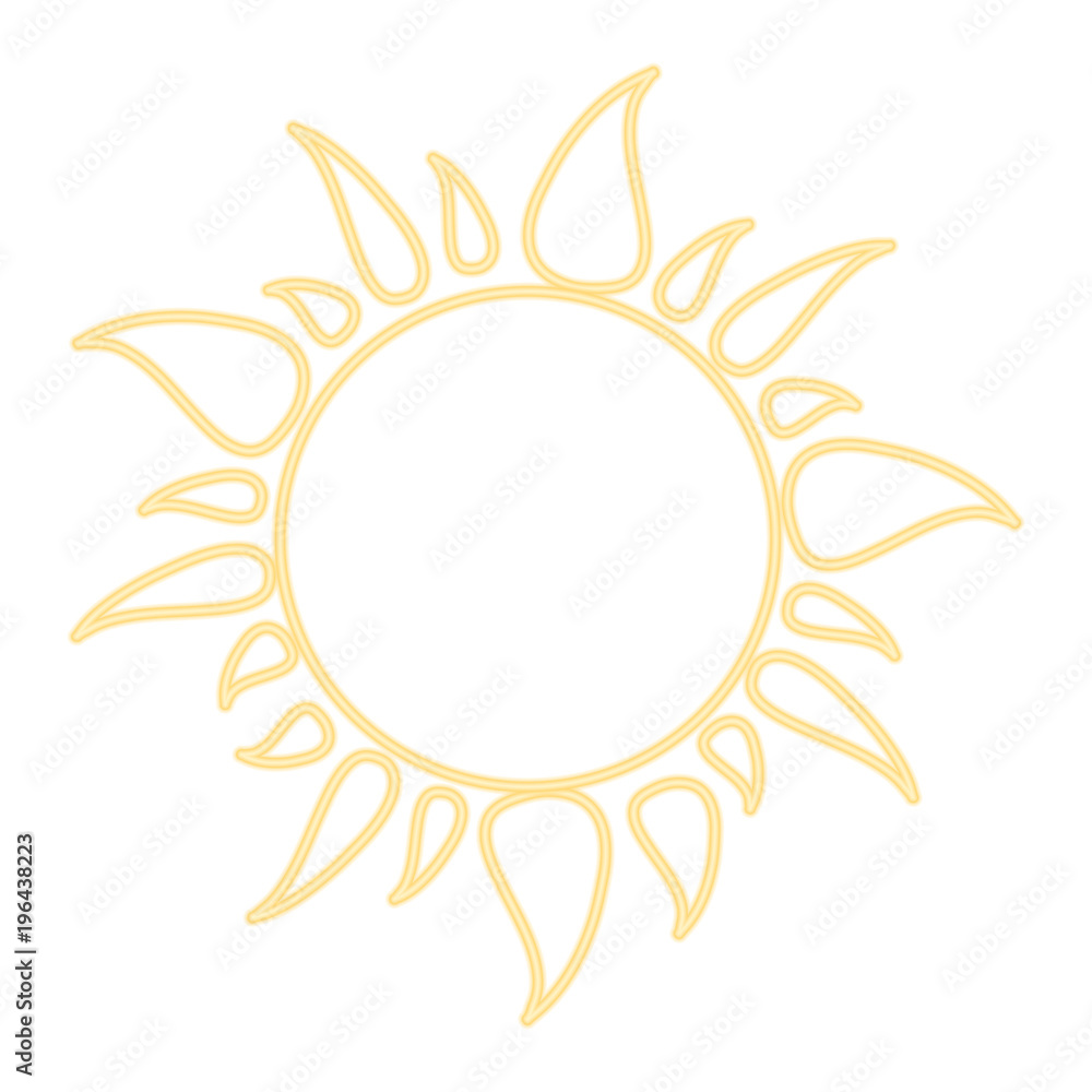 sun shape icon over white background, colorful design. vector illustration sun shape icon over white background, colorful design. vector illustration
