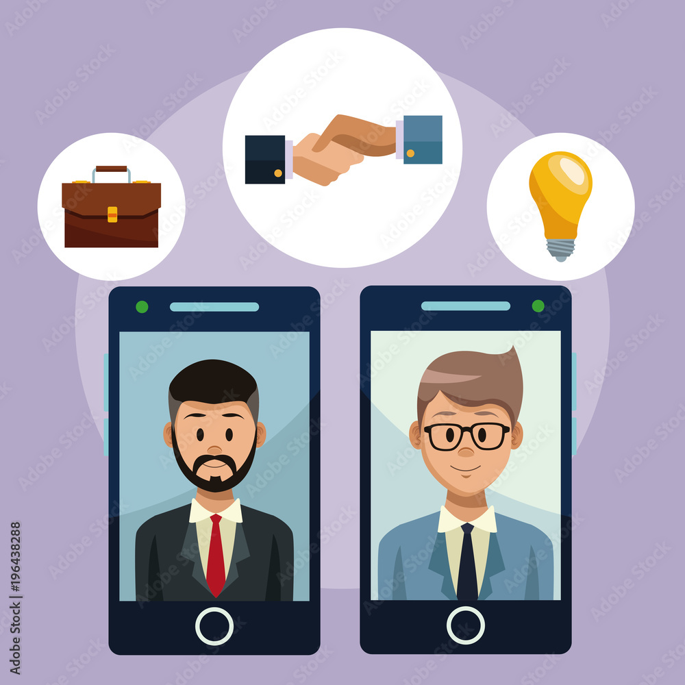 Social network for business vector illustration graphic design Social network for business vector illustration graphic design