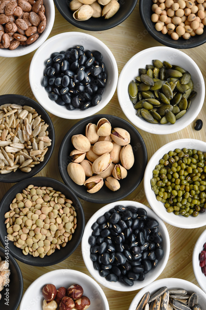 collection of different legumes for background collection of different legumes for background