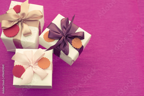 A set of gifts Packed in beautiful boxes.