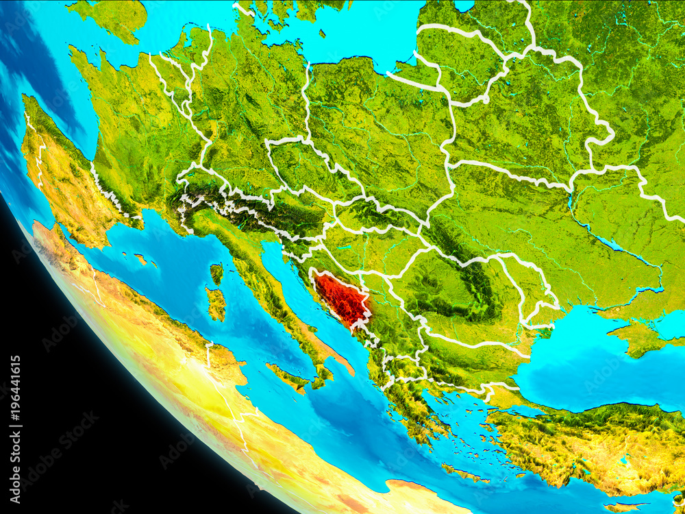 Bosnia and Herzegovina on Earth from space