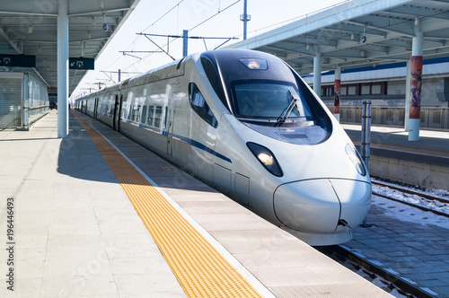 Photo View of a CRH high-speed bullet train