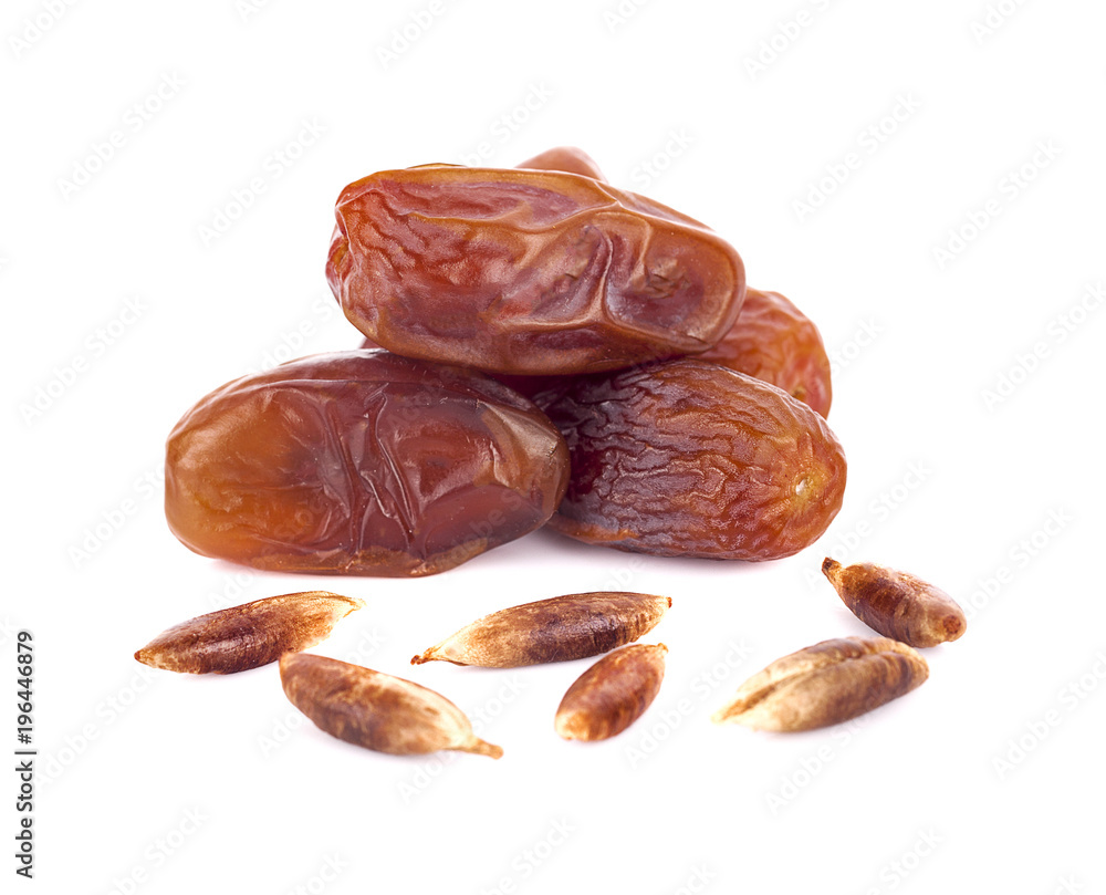dried fruits from date palm isolated on white background dried fruits from date palm isolated on white background