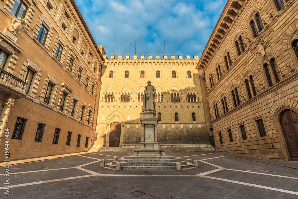 Fototapeta premium Siena (Italy) - The wonderful historic center of the famous city in Tuscany region, central italy, declared by UNESCO a World Heritage Site.