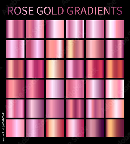 Rose Gold gradients collection for design