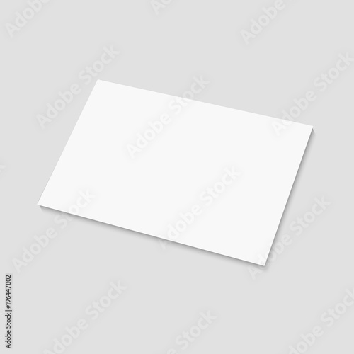 Blank of brochure, flyer, magazine or business card. Vector.