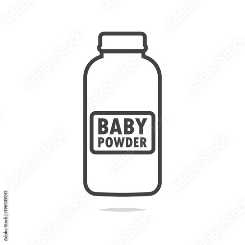 Baby powder line icon vector