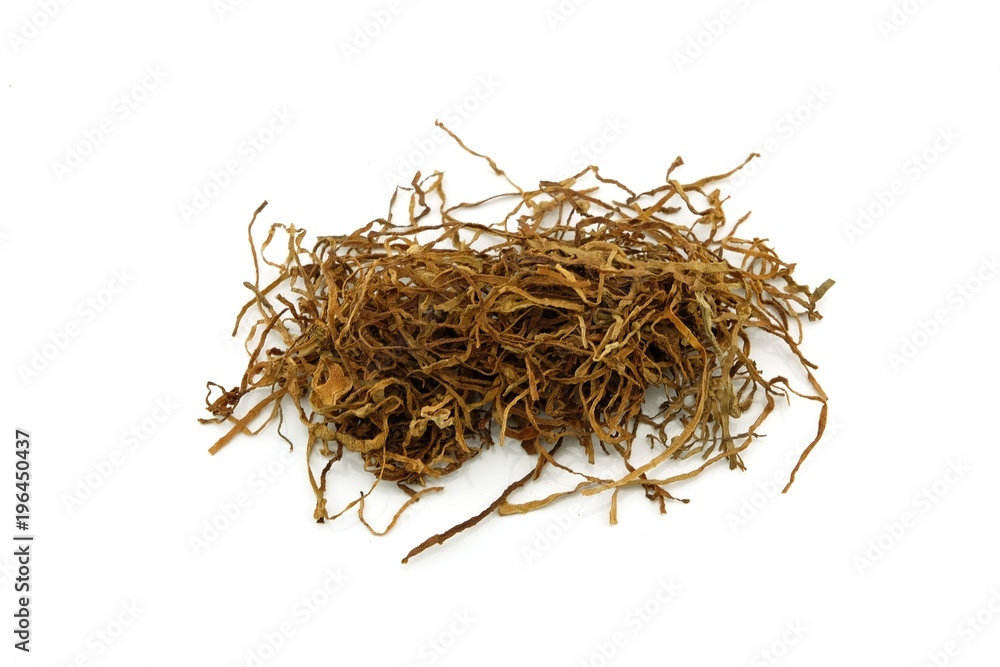 Smoking tobacco. Isolated on a white background. Smoking tobacco. Isolated on a white background.