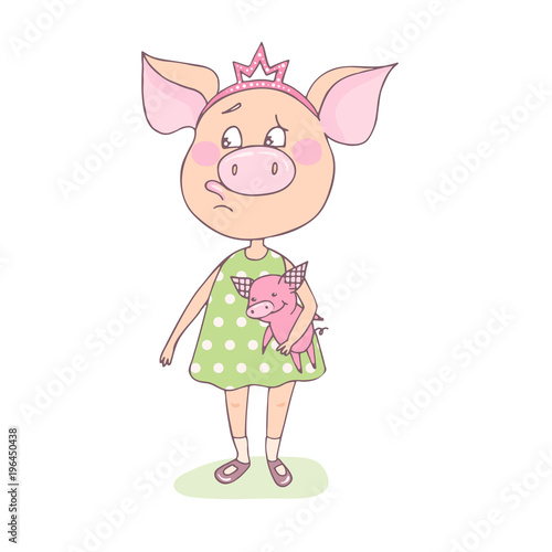 A sweet, offended little pig