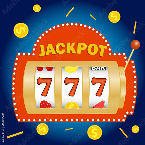 Slot machine, jackpot in the slot machine. Win on the slot machine.