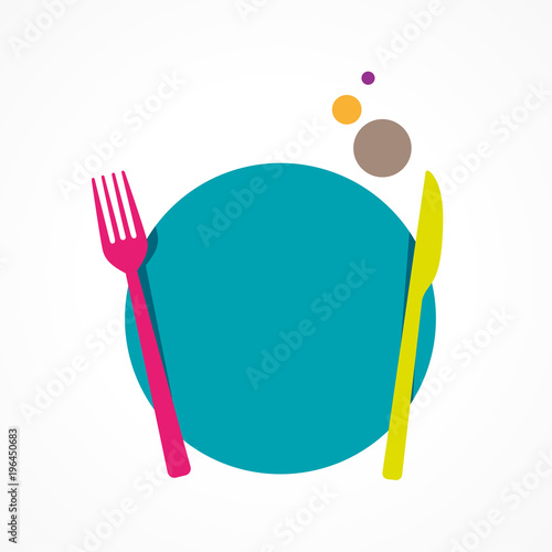 couvert, fourchette et couteau