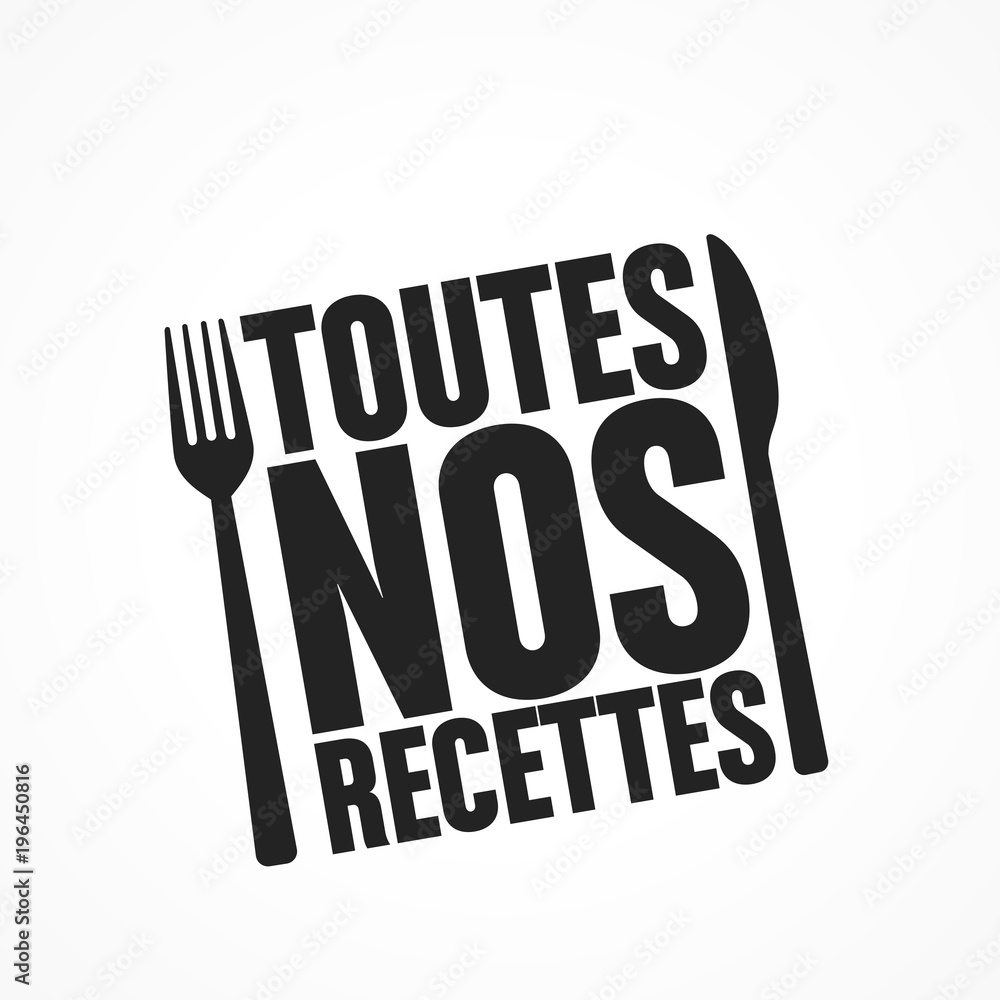 Obraz premium toutes nos recettes
