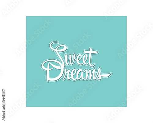sweet dreams alphabet typography font text image vector icon 3