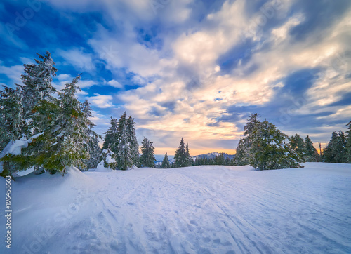 Winter Landscape in Madaras, Harghita, Romania
