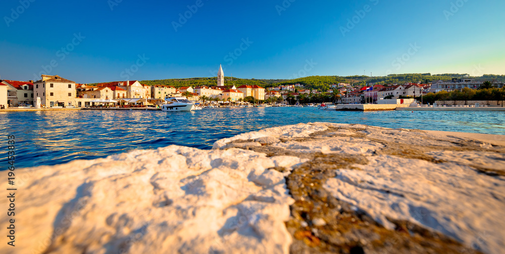 Fototapeta premium Supetar waterfront view from sea