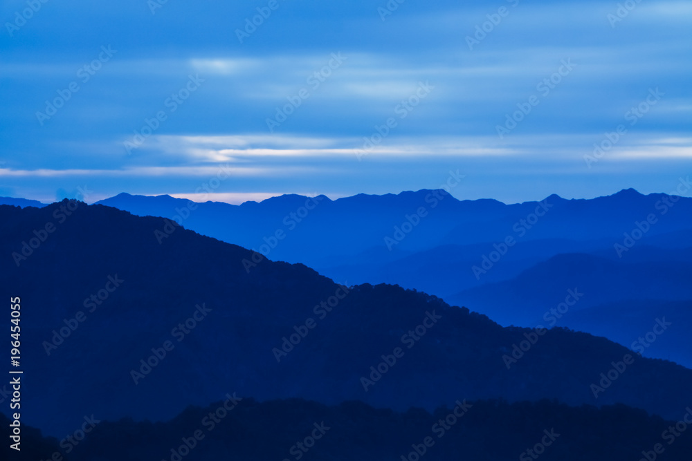 Blue mountains of Sagada, Mountain Province, Philippines