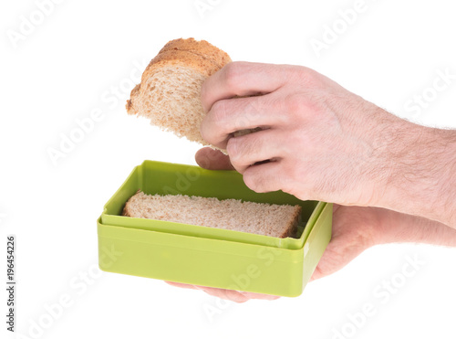 фотографія Simple old lunch box isolated