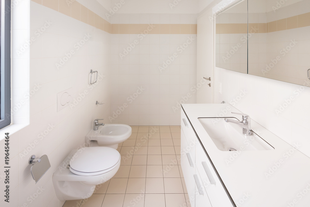 Interior of modern apartment, empty bathroom Interior of modern apartment, empty bathroom