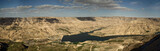 Composite high-resolution panorama of the Wadi Mujib reservoir in Jordan.