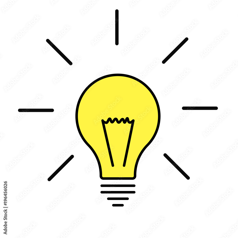 Light Bulb line icon vector, isolated on white background. Idea sign, solution, thinking concept. Lighting Electric lamp. Electricity, shine. Trendy Flat style for graphic design, Web site Light Bulb line icon vector, isolated on white background. Idea sign, solution, thinking concept. Lighting Electric lamp. Electricity, shine. Trendy Flat style for graphic design, Web site