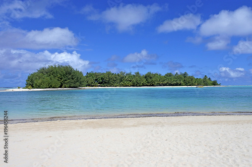 Koromiri islet in Muri Lagoon Rarotonga Cook Islands