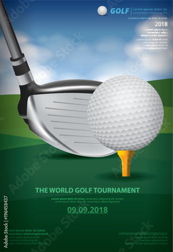Poster Golf Championship Vector Illustration