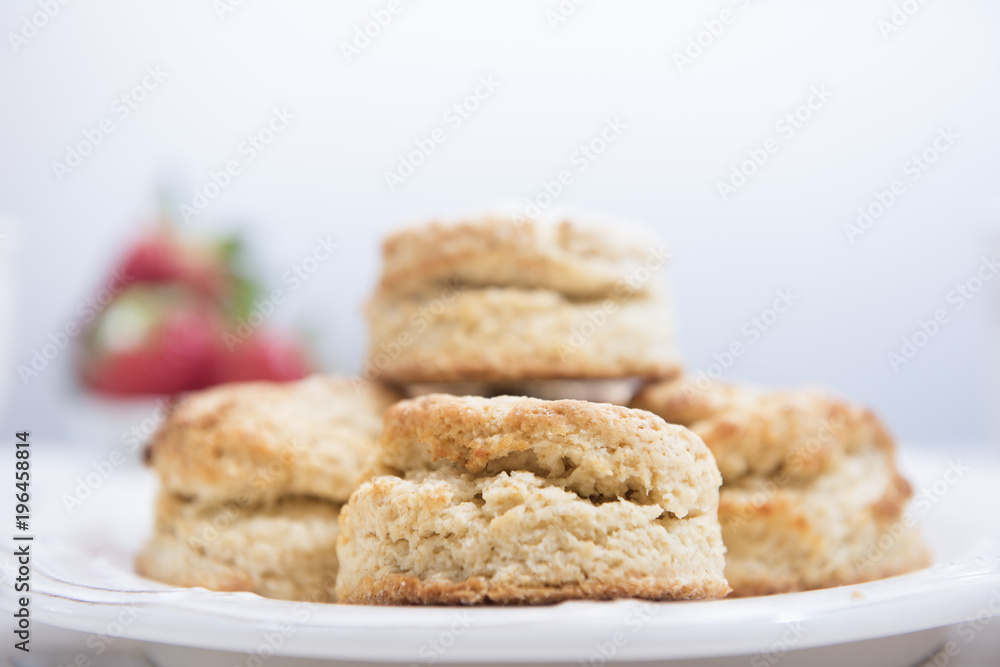 Close-up Scones on wooden table Close-up Scones on wooden table