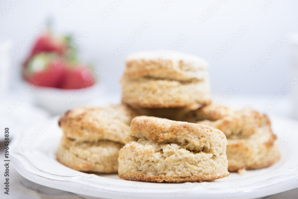 Close-up Scones on wooden table