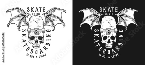 Set of skateboarding emblems