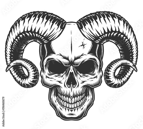 Skull with horns