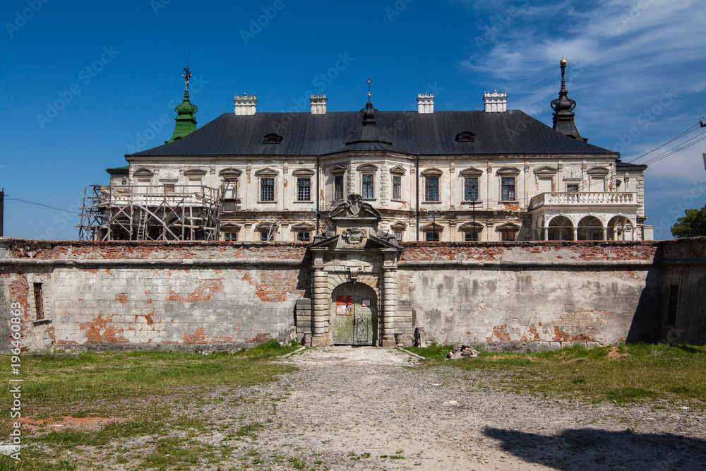 old palace castle Pidhirci in ukraine