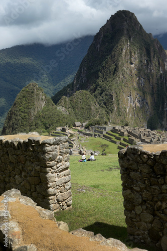 Machu picchu temple Peru. Inca culture photo