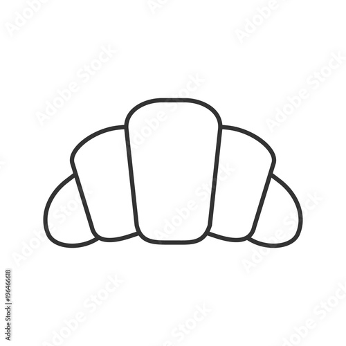 Croissant linear icon