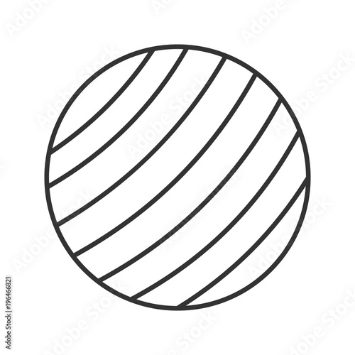 Fitness ball linear icon