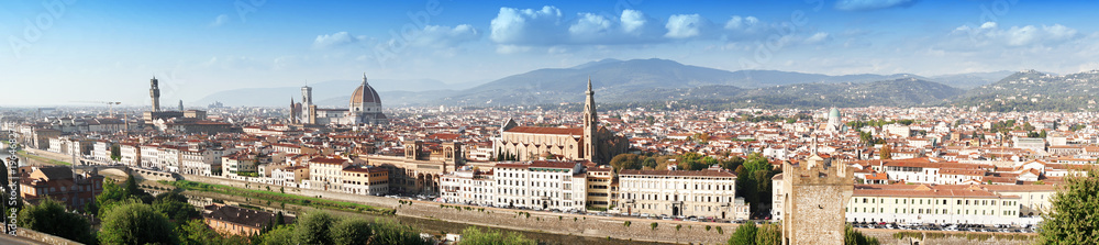 Panoramic view of the Florence, Italy, Toscana