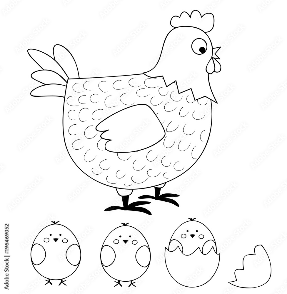 spring coloring page for children   vectors illustration with a ...