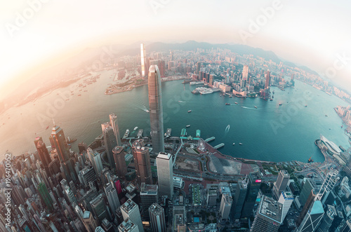 Canvas Print Panorama Hong Kong City